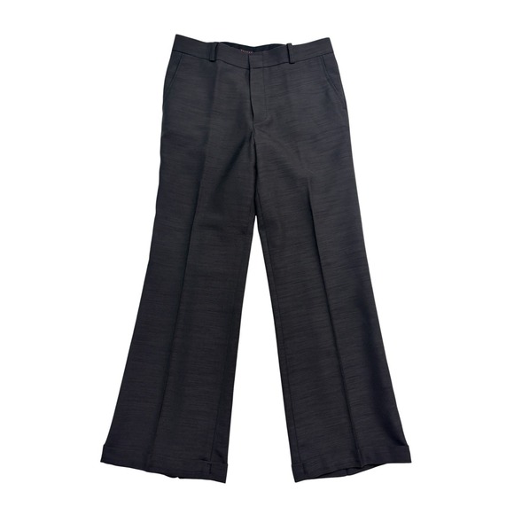 Bespoke Other - NEW vtg Bespoke Tailored 32x20 Charcoal Silk Pants Trousers Wide Leg Pleated